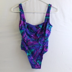 Speedo Blue Purple Pink One Piece Swim Suit Women's Size 6
