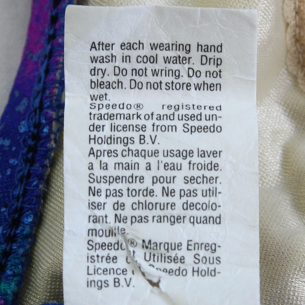 Speedo Blue Purple Pink One Piece Swim Suit Women's Size 6