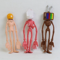 Lot Of 3 Unbranded Siren Head Toys Action Figure Horror Monster 4.5" Tall