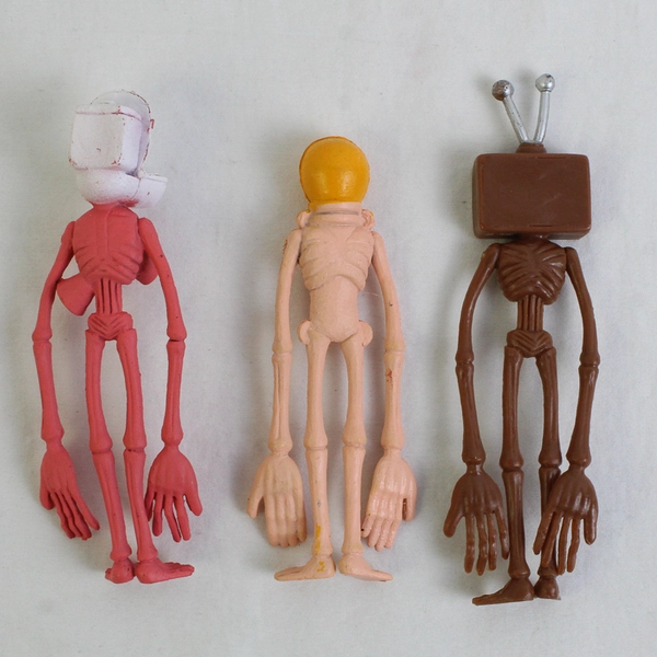 Lot Of 3 Unbranded Siren Head Toys Action Figure Horror Monster 4.5" Tall