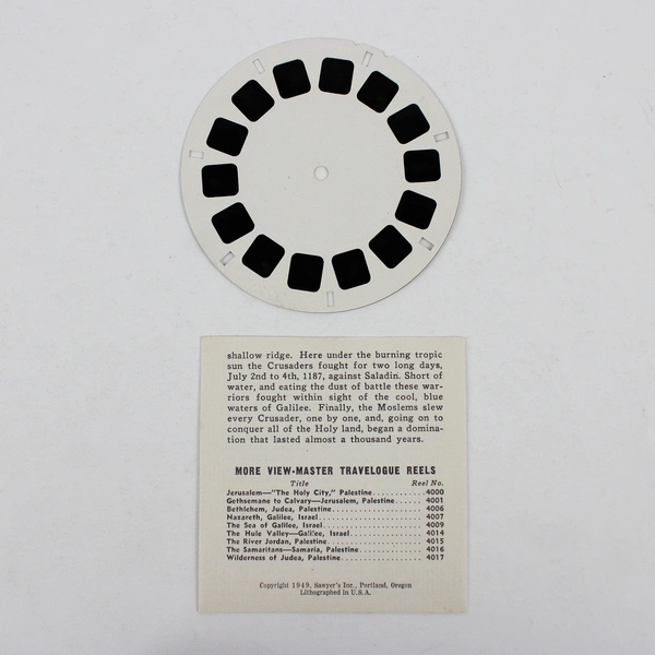 View-Master 1949 Sea Of Galilee Israel Reel 4009