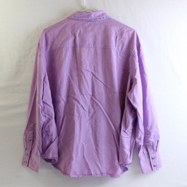 Calvin Klein Jeans Lilac Purple Long-Sleeve Button-Up Women's Large