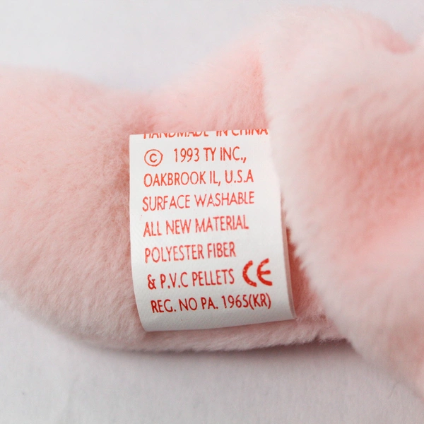 Ty Beanie Babies Squealer 1993 Pink Pig With Tag Plush Doll Toy #4005