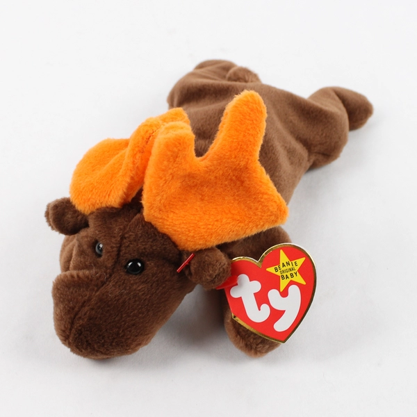 TY Beanie Baby Chocolate 1993 Brown Moose With Tag Plush Doll Toy #4015