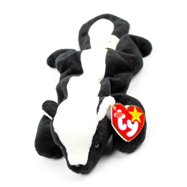 Ty Beanie Babies Stinky 1995 Black/White Skunk With Tag Plush Doll Toy