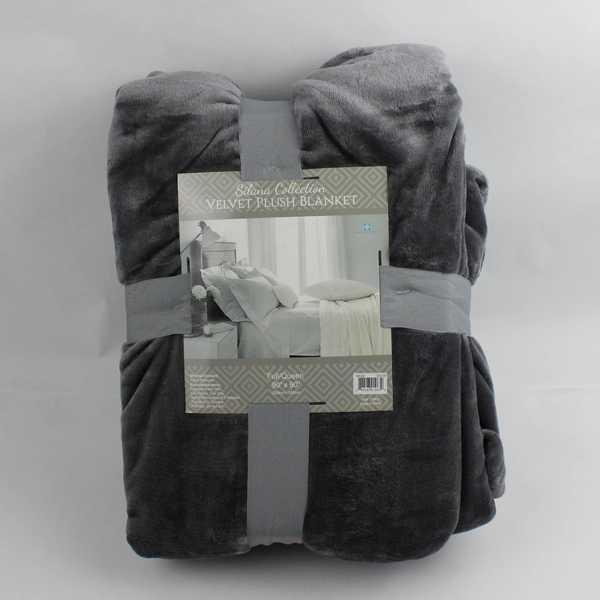 Home Fashion Designs Silana Collection Velvet Plush Blanket Full/Queen 90" x 90"