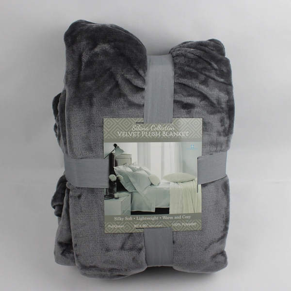 Home Fashion Designs Silana Collection Velvet Plush Blanket Full/Queen 90" x 90"