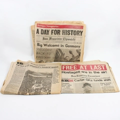 Lot Of 2 1981 Reagan Iran Hostage San Francisco Examiner Chronicle Newspapers