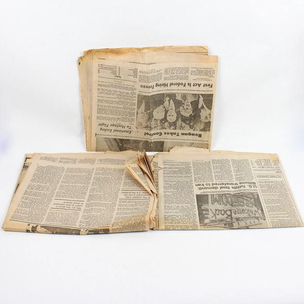 Lot Of 2 1981 Reagan Iran Hostage San Francisco Examiner Chronicle Newspapers