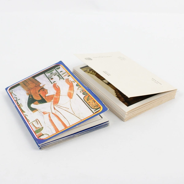 Lot Of 2 Egypt Postcard Portfolio Booklets Karnak Temple Tomb Of Nefertari 