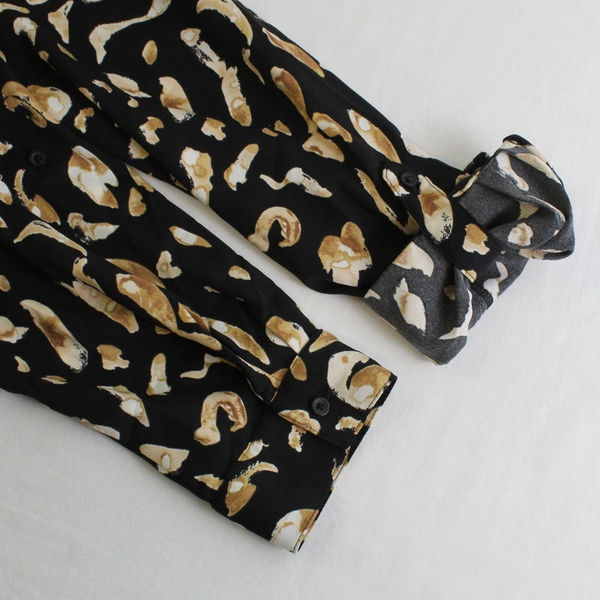 NWT Nine West Black and Beige Long-Sleeve Button-Front Shirt Dress Women's XL