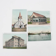 Lot Of 4 Vintage Oregon Postcards Salem Eugene Ashland Albany Edward H Mitchell