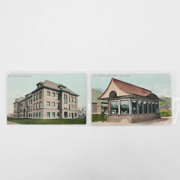 Lot Of 4 Vintage Oregon Postcards Salem Eugene Ashland Albany Edward H Mitchell