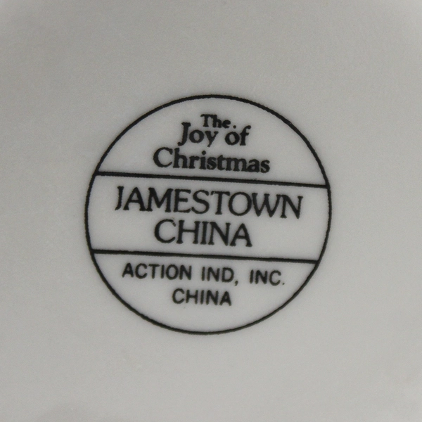 Jamestown China The Joy Of Christmas White Ceramic Handled Mug 3.75" Tall