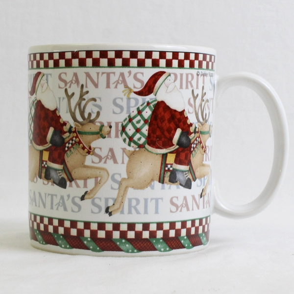 Sakura Casual Dining Oneida Debie Mumm Santa's Spirit Ceramic Mug 3.75" Tall