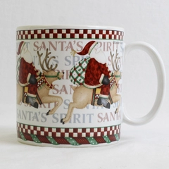 Sakura Casual Dining Oneida Debie Mumm Santa's Spirit Ceramic Mug 3.75" Tall
