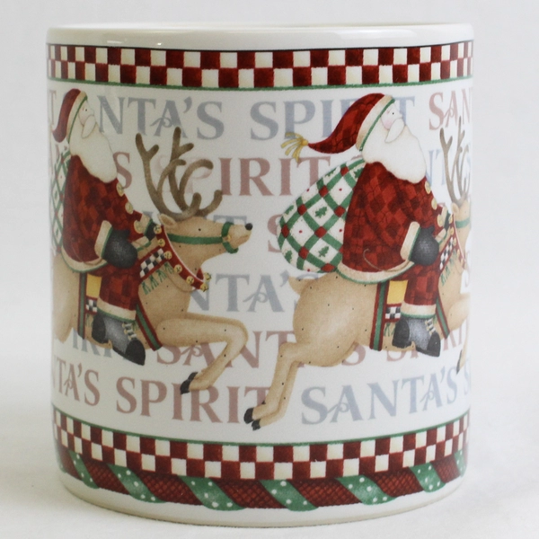Sakura Casual Dining Oneida Debie Mumm Santa's Spirit Ceramic Mug 3.75" Tall