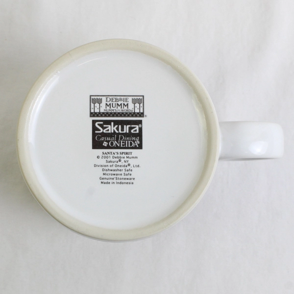 Sakura Casual Dining Oneida Debie Mumm Santa's Spirit Ceramic Mug 3.75" Tall