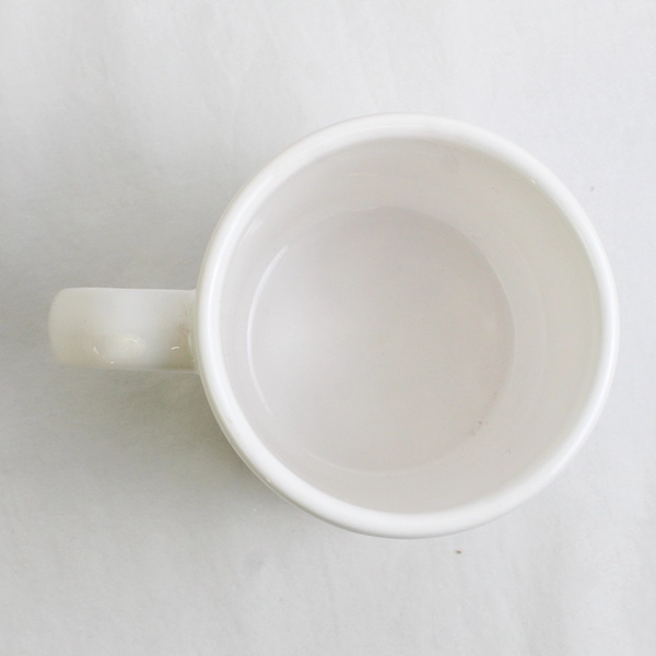 Unbranded White "Noel" Handled Ceramic Mug 4" Tall Made In Spain