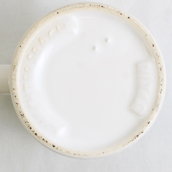 Unbranded White "Noel" Handled Ceramic Mug 4" Tall Made In Spain