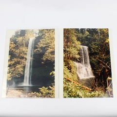 Lot Of 2 Vintage Silver Falls State Park Oregon Waterfall Scenic Photos 1982