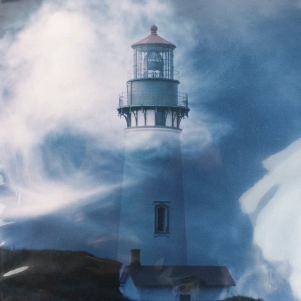 Vintage Yaquina Head Lighthouse Photo Print Newport Oregon Coast 1987 11 x 14