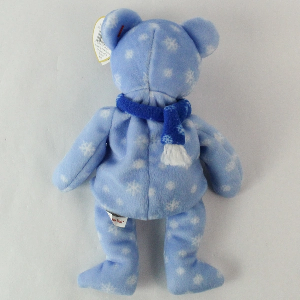 TY Beanie Babies 1999 Holiday Teddy Blue Bear W/ Snowflakes W/ Tag Plush Toy