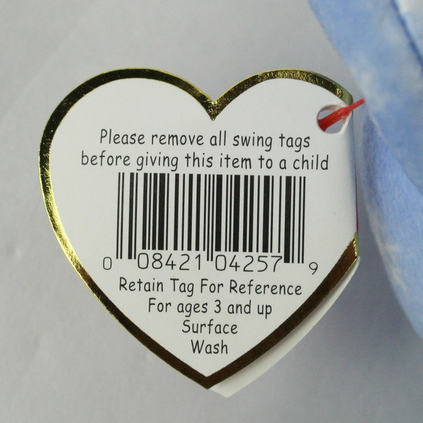 TY Beanie Babies 1999 Holiday Teddy Blue Bear W/ Snowflakes W/ Tag Plush Toy