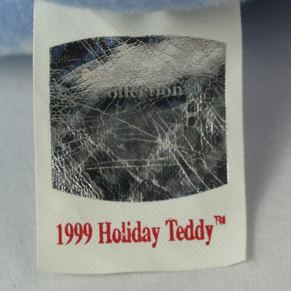 TY Beanie Babies 1999 Holiday Teddy Blue Bear W/ Snowflakes W/ Tag Plush Toy