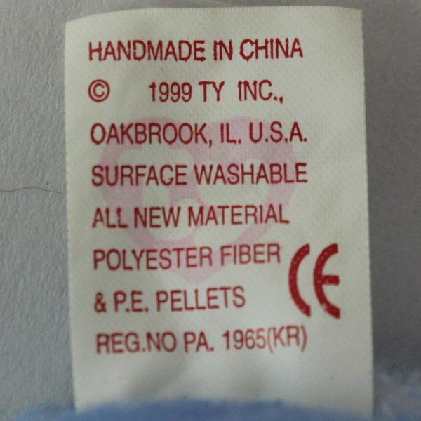 TY Beanie Babies 1999 Holiday Teddy Blue Bear W/ Snowflakes W/ Tag Plush Toy