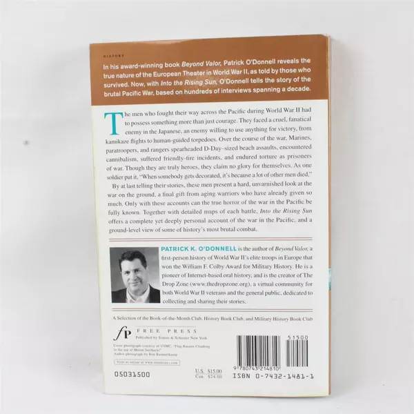 Into the Rising Sun WWII Pacific Veterans Memoirs Book Patrick K. O'Donnell