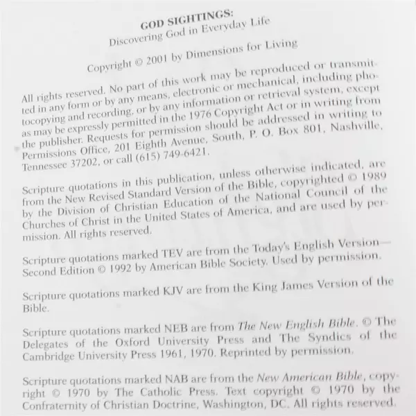 God Sightings Discovering God Paperback Book Spiritual Growth Faith Insights