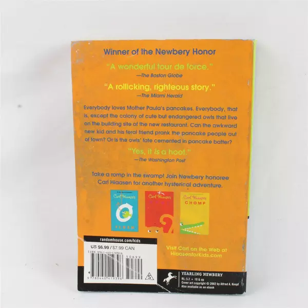 Hoot by Carl Hiaasen Paperback Newbery Honor