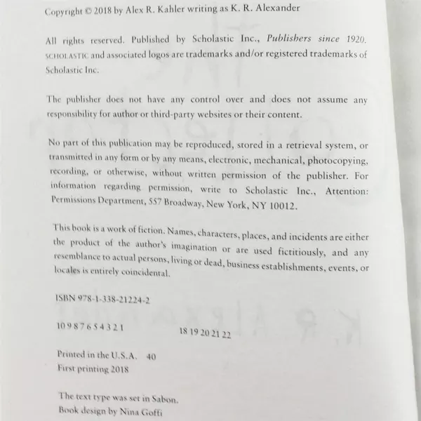 The Collector by K.R. Alexander - A Scholastic Trade Paperback