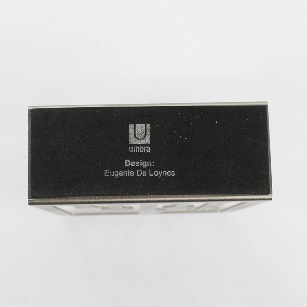 Umbra Stainless Metal Napkin Holder Silverware Pattern Eugenie DeLoynes