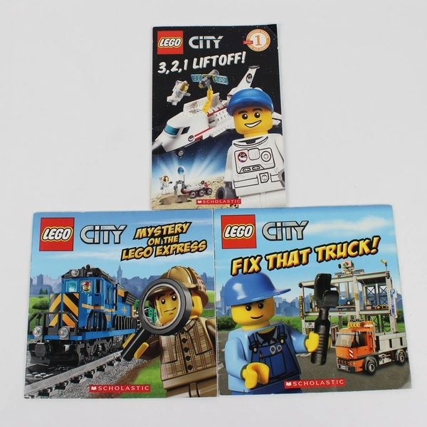 Lot of 3 Scholastic Lego City Early Reader Books 2011-2014 Paperback