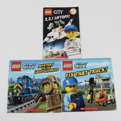 Lot of 3 Scholastic Lego City Early Reader Books 2011-2014 Paperback