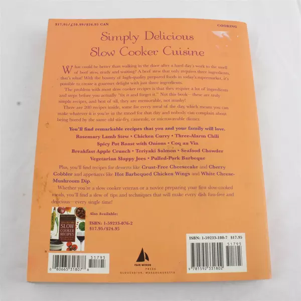 3-Ingredient Slow Cooker Recipes Book 200 Easy Recipes Paperback 