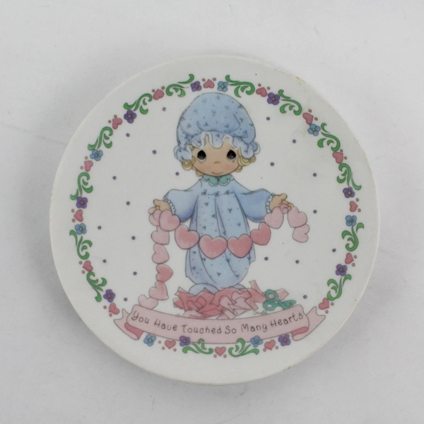 1992 Precious Moments 4 Inch  Collector Plate You Have Touched So Many Hearts