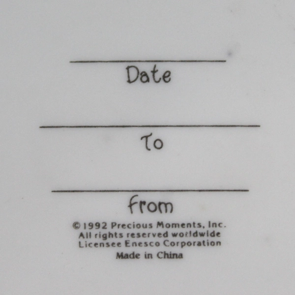1992 Precious Moments 4 Inch  Collector Plate You Have Touched So Many Hearts