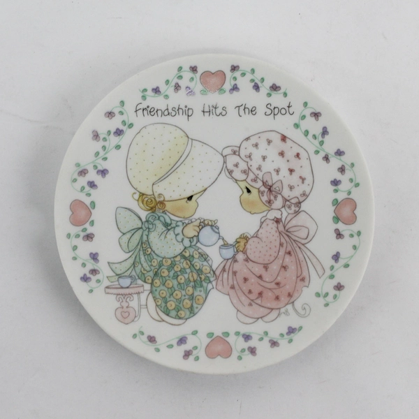  1992 Enesco Precious Moments Friendship Hits The Spot 4” Plate 