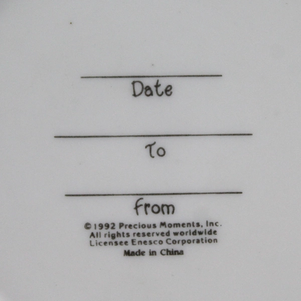  1992 Enesco Precious Moments Friendship Hits The Spot 4” Plate 