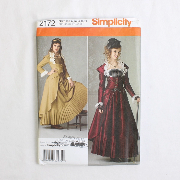 Simplicity Theresa LaQuey 2172 Steam Punk Costumes Womens Sz R5 (14,16,18,20,22)