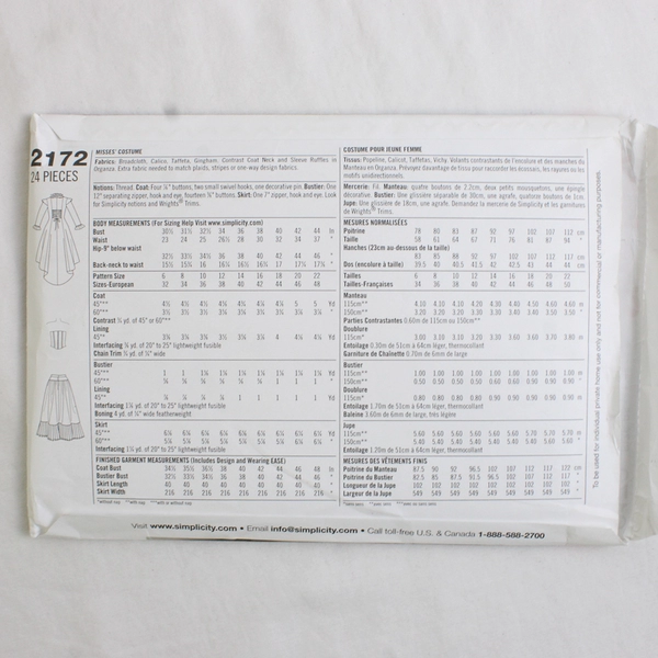 Simplicity Theresa LaQuey 2172 Steam Punk Costumes Womens Sz R5 (14,16,18,20,22)