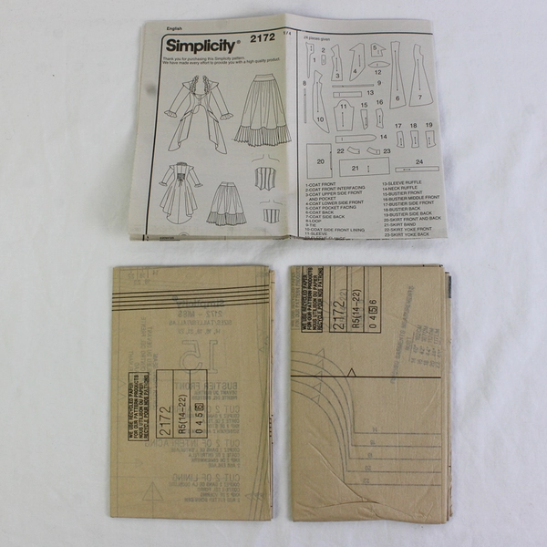 Simplicity Theresa LaQuey 2172 Steam Punk Costumes Womens Sz R5 (14,16,18,20,22)