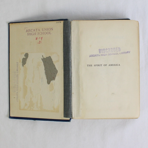 Antique Book The Spirit of America by Henry Van Dyke 1910 Hardcover Ex-Library