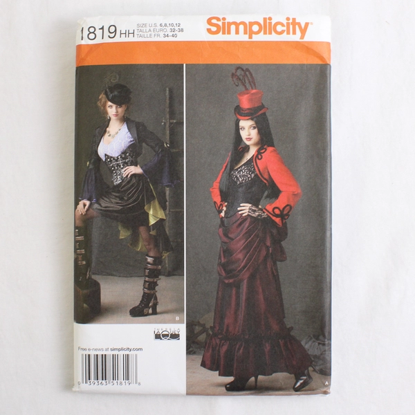 Simplicity Theresa LaQuey 1819 Steam Punk Costumes Women's Sz HH (6, 8, 10, 12)