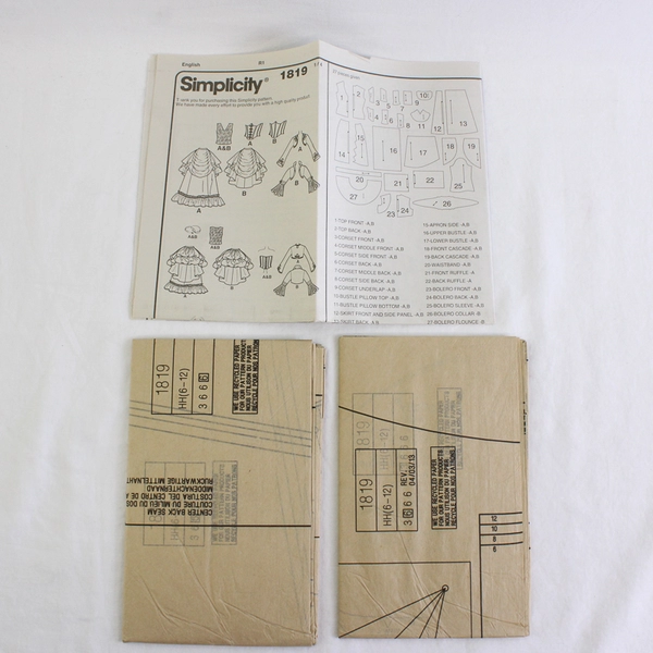 Simplicity Theresa LaQuey 1819 Steam Punk Costumes Women's Sz HH (6, 8, 10, 12)