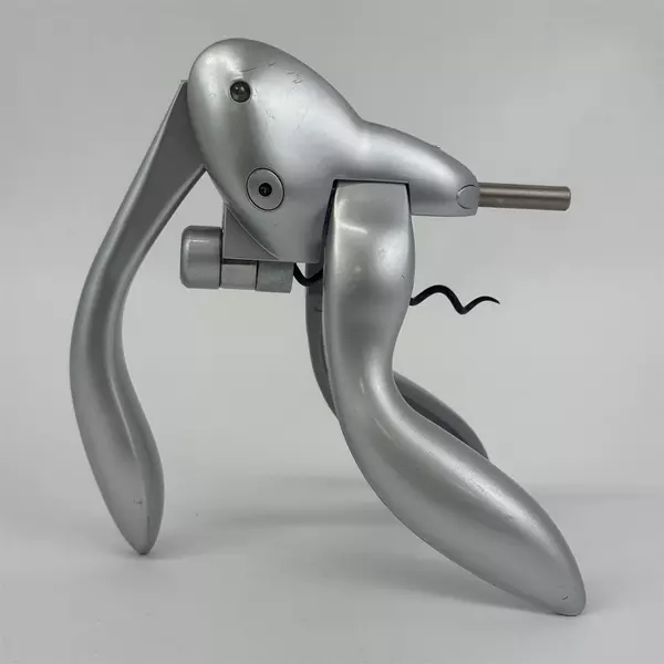 Lever Arm Rabbit Style Wine Bottle Corkscrew Opener Tool Silver