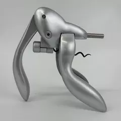 Lever Arm Rabbit Style Wine Bottle Corkscrew Opener Tool Silver